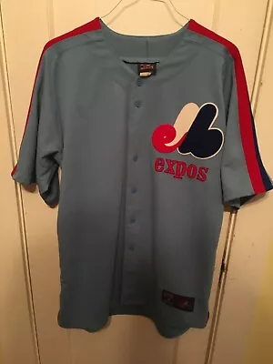 Vintage Montreal Expos MLB Cooperstown Collection Blue Jersey XL • $45