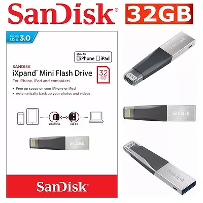 SanDisk IXPand Mini Flash Drive USB 3.0 32GB Memory For IPhone IPad PC Mac NEW • $49.95