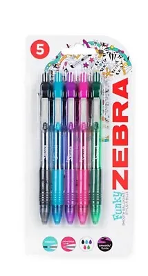 Zebra Z-Grip Smooth Retractable Ballpoint Pens - Blister Of 5 • £2.99