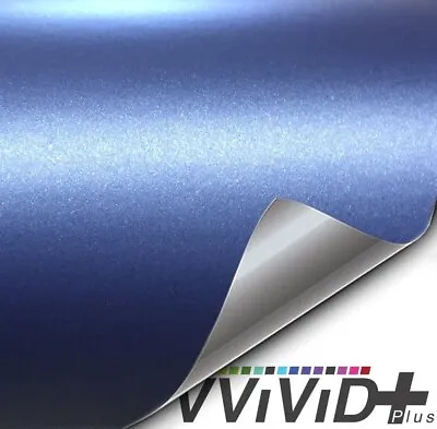 VVivid 2020 VVivid+ Matte Metallic Navy Blue (Ghost) Vinyl Car Wrap Film | V211 • $1.99