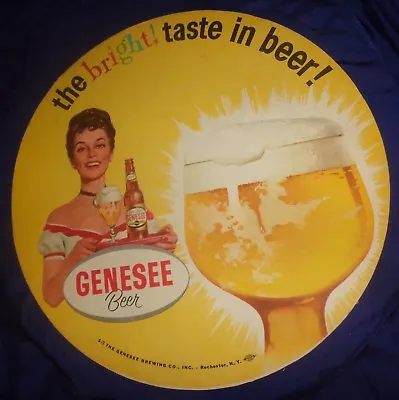 RP2636 Vtg Genesee Beer Beer Tray Blotter Coaster Double Sided • $18.28