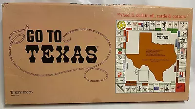 Go To Texas Board Game Bright Ideas '80s ..deal In Oil Cattle.. Complete F/GC • £19.35