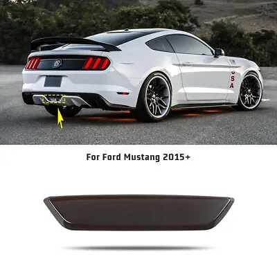 For Ford Mustang 2015+ Rear Fog Light Lamp Trim Cover Accessories (Smoked Black) • $22.04
