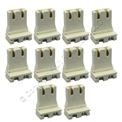 10 Leviton Fluorescent Lampholders T-8 T-12 Medium Bi-Pin Socket Shunted 23150 • $14.24