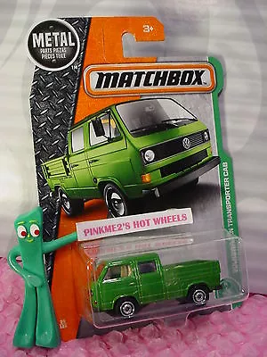 $5.69 • Buy 2017 Matchbox #95 VOLKSWAGEN TRANSPORTER CAB☆Green VW☆cargo/tire Bed☆EXPLORERS