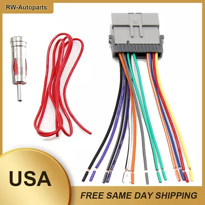 Car Stereo Radio Wire Harness+Antenna Adapter 12V Power Plug For GMC Yukon 03-06 • $9.99