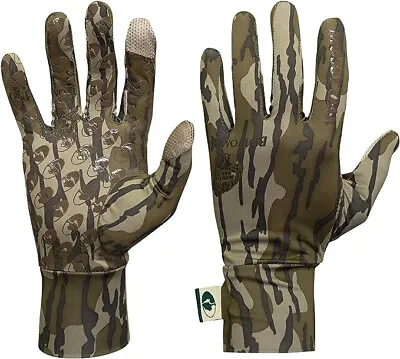 Mossy Oak Mens Lightweight Camo Hunting Gloves Original Bottomland M/L • $18.99
