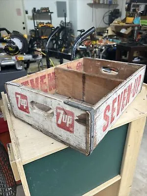 Vintage Wooden Soda Crate Seven Up 7 Up Advertising ￼Wood Box • $40