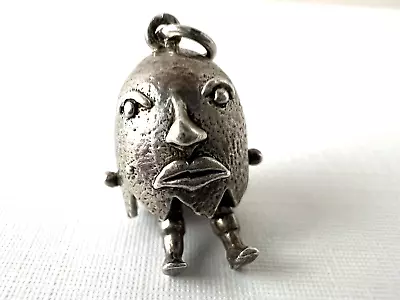 Vintage Humpty Dumpty Articulated Sterling Silver 925 Charm • $65