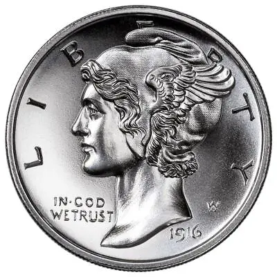 Intaglio Mint 2 Oz Silver Round Mercury Dime BU • $75.98