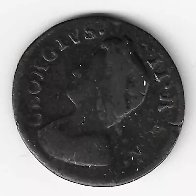 King George II (2nd) 1736 Coinage Farthing 1/4d  British Georgian Coin • £27