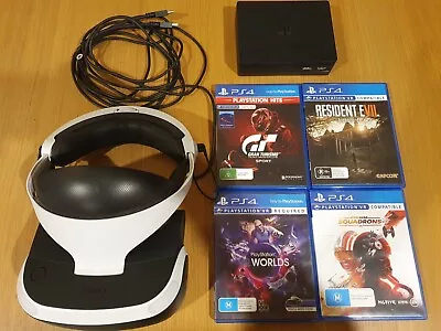$280 • Buy PSVR PS4 VR Headset, Controller, Cables And 4 Great Vr Games