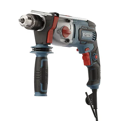 Erbauer Hammer Drill EHD800-2 2-in-1 Corded 800W 240V Brushed Variable Speed • £43.19