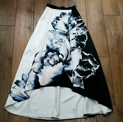 NEW COAST Hi Low Satin Maxi Skirt SIZE 6 8 Occasion Prom Ball Layered Underskirt • £49.99