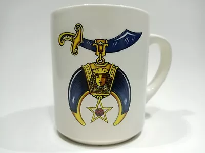 VTG Collectible SHRINER MUG White Colored Coffee Cup With Emblem • $10.91