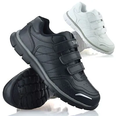 £16.98 • Buy Mens Touch Close Wide Fit Casual Smart Walking Sports Work Trainers Shoes Size