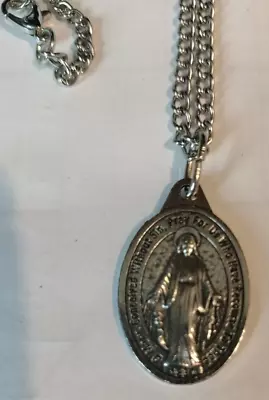 Our Lady Of The Miraculous Medal Devotional Medal With 20  Chain • $0.99