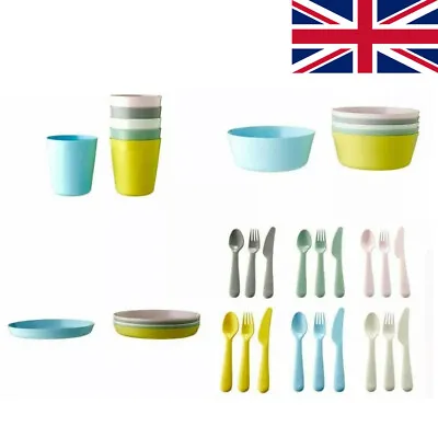 £13.45 • Buy New IKEA Kalas Kids Baby Multicolour Plastic Full Set (plates, Bowls, Cups, Etc)