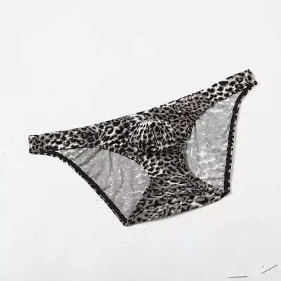 Men Sexy Underwear Leopard Printed Briefs Low-Rise Breathable Underpants Pants • £6.43