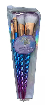 Thai Unicorn Glow 4 Count Makeup Professional Brushes Collection Pink & Blue New • $15.20