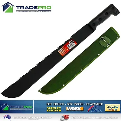 Machete Knife Sawback Machette Hunting 46cm Sharpened Edge Blade & Handle Bush • $26