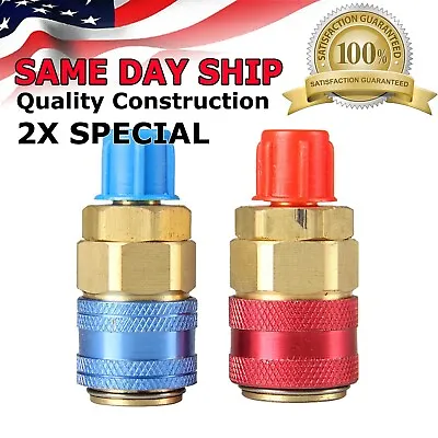 A/C R134a Quick Coupler Adapter Car High & Low Side HVAC SAE Male Flare Fitting • $9.95
