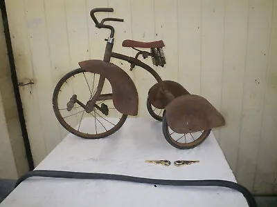 Antique AMERICAN NATIONAL Airflow Tricycle-1936-SOLID-COMPLETE ORIGINAL-VINTAGE • $590