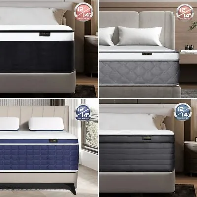 14  12  Mattress Twin Full Queen King Size Gel Memory Foam Hybrid Bed In A Box • $268.84