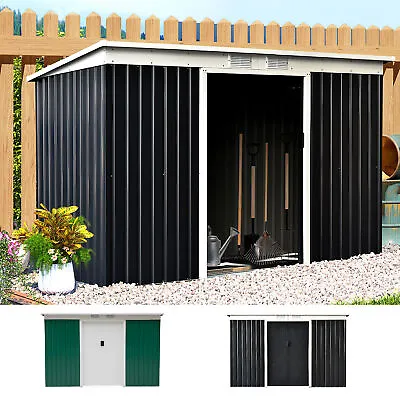 9'x4' Outdoor Garden Storage Shed Steel Garage Tool Utility House Backyard Lawn • $349.99