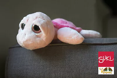 Suki Baby L'il Peepers Coral Turtle Soft Boa Medium Plush Toy Pink • £9.75