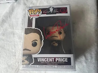 Victoria Price Signed Autograph Vincent Price Funko #67 Pop Beckett W/Protector • $90