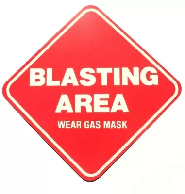 Vtg Blasting Area Wear Gas Mask Pringle's Multi-Pack Cardboard Fun Sign Man Cave • $9.99