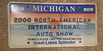 2000 NAIAS AUTO SHOW Michigan Great Lakes Splendor License Plate - UNUSED - RARE • $14.95