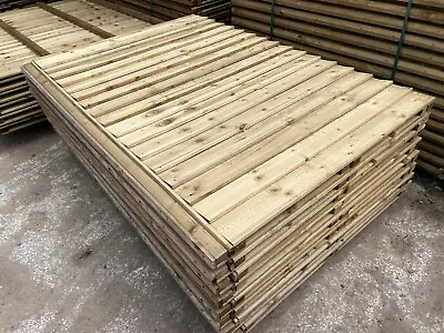 6x4 ~ Pressure Treated Straight Top Vertical Board Garden Fence Panels ~ New • £34