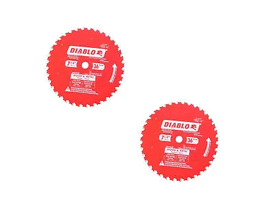 Diablo D0736GPX2 7 1/4  36 Tooth Wood And Metal Carbide Circular Saw Blade (2pk) • $41.99