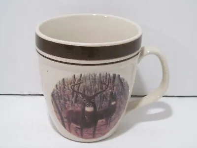 Folkcraft Stoneware WHITETAIL BUCK Deer Cabela's Coffee Cup Mug • $9.99