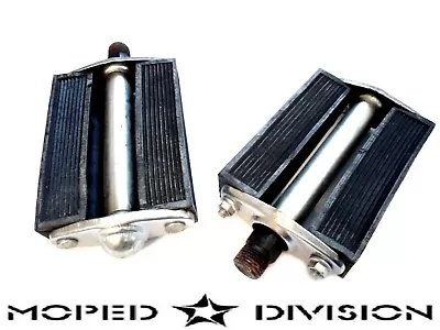 UNIVERSAL PEDAL SET CLASSIC MOPED STYLE 9/16  Tomos Targa St Lx Tt Bullet Sprint • $11