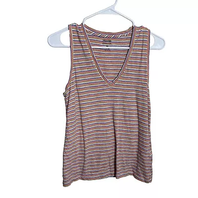 Madewell Tank Top Women's XS Striped Multicolor Sleeveless Cotton Shirt • $6.30