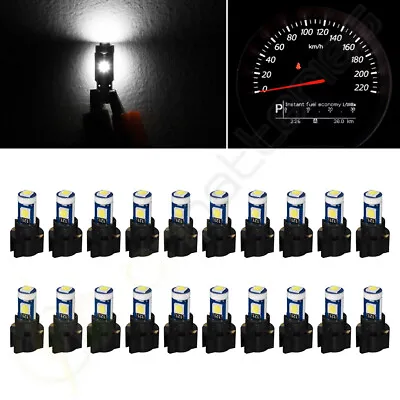 20PCS T5 37 3-SMD-3030 LED Speedometer Instrument Gauge Cluster Dash Light Bulbs • $13.29