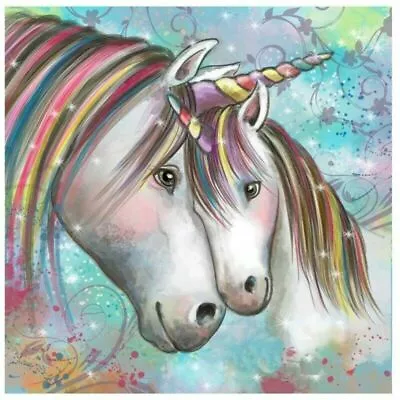 $8.61 • Buy Full Drill Two Unicorn 5D Diamond Painting Embroidery DIY Cross Stitch Kit