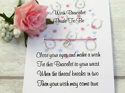 £2.30 • Buy Hen Party Wish Bracelet Wedding Favour Gift Bride To Be Bridesmaid Team Hen *