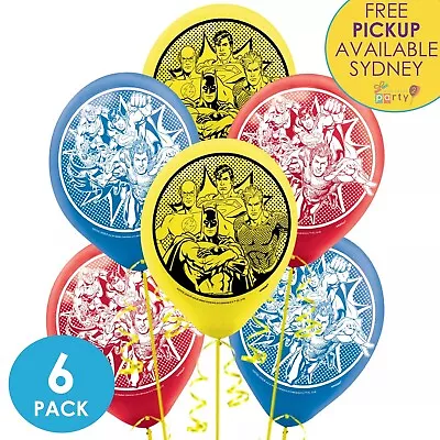$8.99 • Buy Justice League Party Supplies 8 Latex Helium Balloons Birthday Decorations