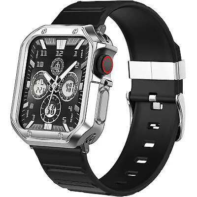 $16.88 • Buy For Apple Watch Series 7 6 5 SE 4 3 IWatch 44MM45MM42MM Band Strap Case