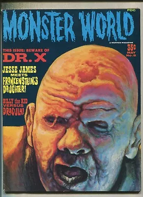 Monster World #8  Dr. X Billy The Kid Versus Dracula Warren Magazine  R15 • $9.99