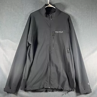 Marmot Mens Jacket Size XXL Tall Black M3 Windbreaker Polyester Full Zip • $25.40