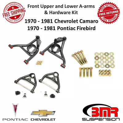BMR Front Upper & Lower Black A-Arms W/ Hardware Kit For 70-81 Camaro & Firebird • $1044.69