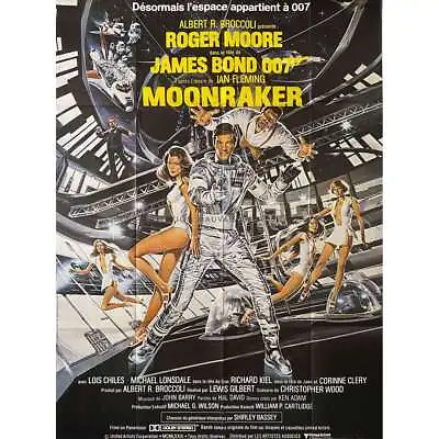 MOONRAKER French Movie Poster  - 47x63 In. - 1979 - James Bond Roger Moore • $221.99