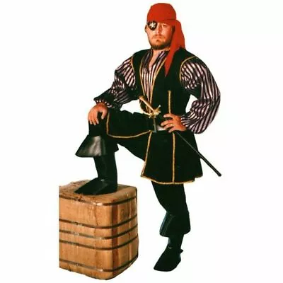 Pirate Buccaneer Vest Men's Halloween Fantasy Cosplay Costume Vest • $29.98