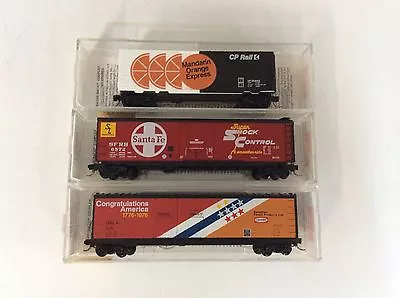 Set Of 3 Different Micro Trains  N Scale Box Cars  • $50