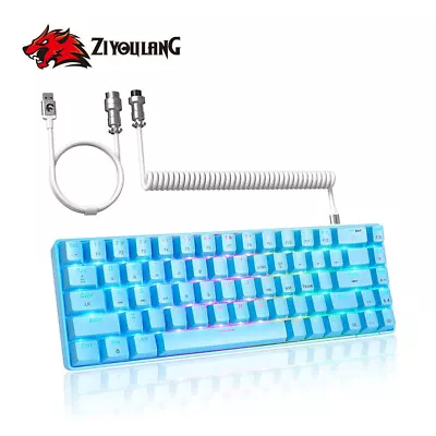 2 In 1 Wired 65% Mechanical Gaming Keyboard RGB TKL + C Cable For PC MAC PS4 • $19.99